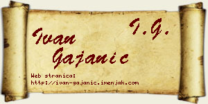 Ivan Gajanić vizit kartica